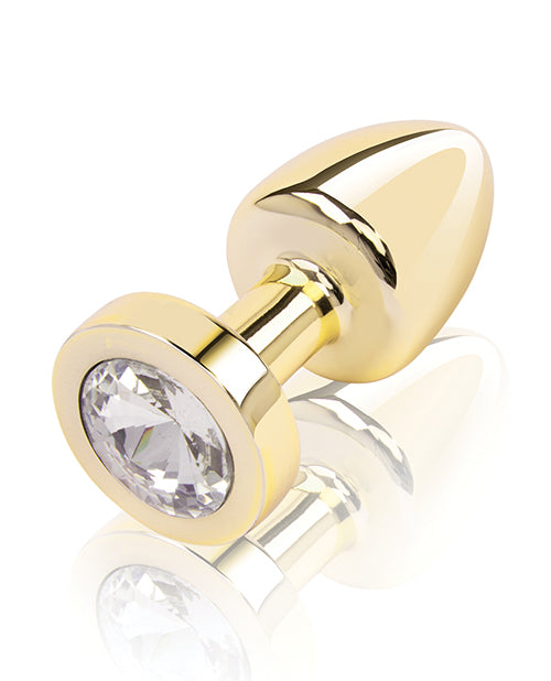 Gemsations 2" Beginners Bling Bling Metal Butt Plug - Gold