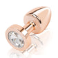 Gemsations 2" Beginners Bling Bling Metal Butt Plug - Rose Gold