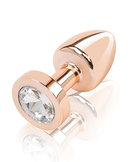 Gemsations 2" Beginners Bling Bling Metal Butt Plug - Rose Gold