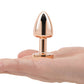 Gemsations 2" Beginners Bling Bling Metal Butt Plug - Rose Gold