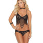 Remy Lace Underwire Bralette w/Panty - Black LG