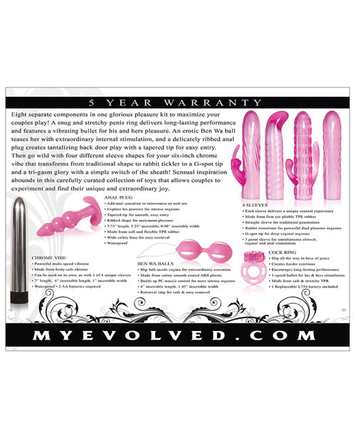 Evolved Rabbit Vibrator | Intense Pleasure Kit | G Spot Vibrator | Clit Vibrator | Ben Wa Ball | Anal Plug