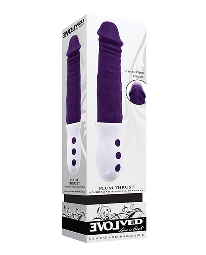 Evolved Plum Thrusting Vibrator | Realistic Shaft Rumbling Vibrator | Purple Textured | Best Vibrator for Women