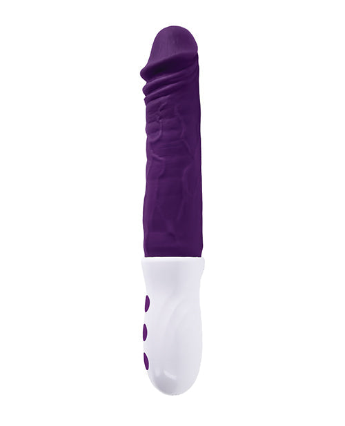 Evolved Plum Thrusting Vibrator | Realistic Shaft Rumbling Vibrator | Purple Textured | Best Vibrator for Women