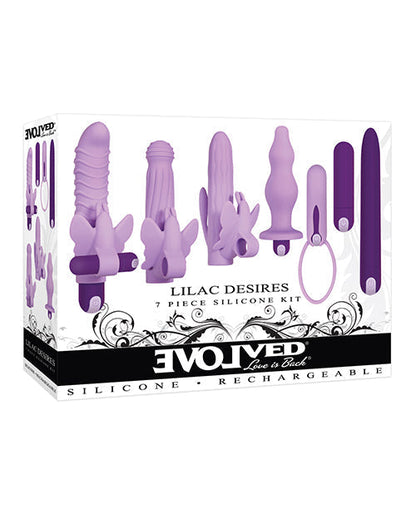 Evolved G Spot Vibrator | Lilac Desires 7-Piece Kit | Purple Vibrator | Butt Plug 10-Speed Bullet Vibrator