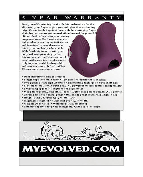 Evolved Finger Vibrator | Helping Hand Clit Vibrator | Purple Waterproof Small Vibrator | Best Vibrator for Women