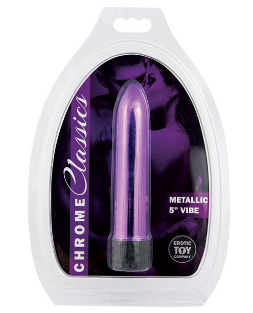 Erotic Toy Company Chrome Classics  5" Vibe - Purple