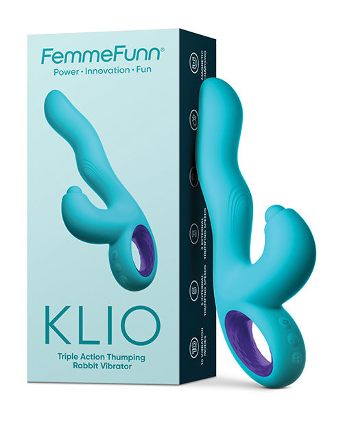 Femme Funn G Spot Vibrator | Klio Triple Action Rabbit Vibrator | Turquoise Clit Vibrator | Best Vibrator for Women