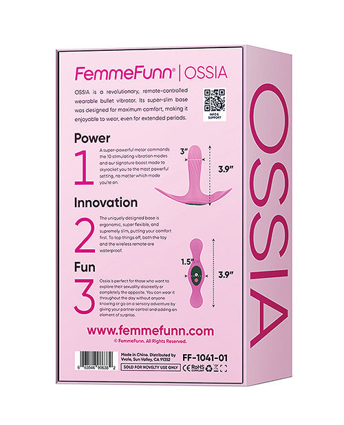 Femme Funn Remote Control Vibrator | Ossia Wearable Pink Vibrator | 10-Mode Bullet Vibrator | Best Vibrator for Women