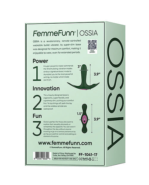 Femme Funn Remote Control Vibrator | Ossia Wearable Bullet Vibrator | Dark Green Small Vibrator