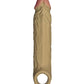 Shaft Flexskin Liquid Silicone 7.8" Vibrating Sheath - Oak