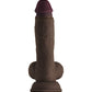 Shaft Model A Realistic Dildo | Mahogany Flexskin Liquid Silicone Dildo | 7.5" Dildo with Balls