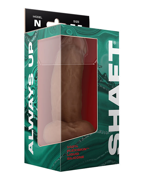 Shaft Model N Realistic Dildo | Flexskin Curved Silicone Dildo | Oak 7.5" Big Dildo with Balls