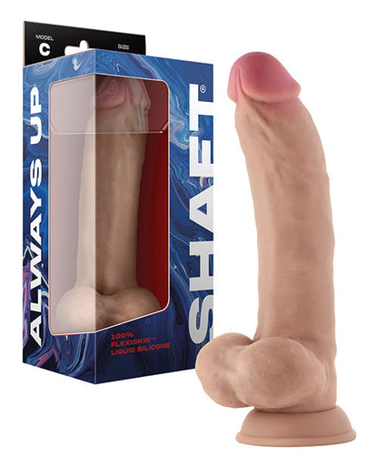 Shaft Model C Realistic Dildo | Flexskin Curved Silicone Dildo | Pine 9.5" Big Dildo with Balls