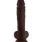 Shaft Model A Realistic Dildo | Mahogany Flexskin Silicone Dildo | 10.5" Big Dildo with Balls