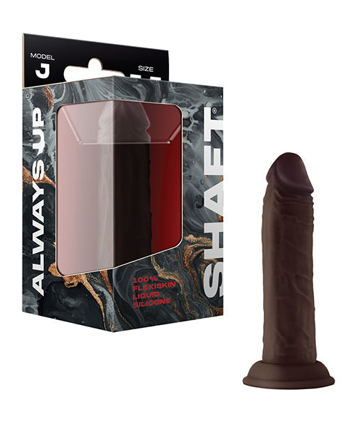 Shaft Model J Realistic Dildo | Flexskin Liquid Silicone Dildo | Mahogany 5.5" Big Black Dildo