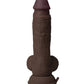 Shaft Flexskin Realistic Dildo | Mahogany Silicone 7.5" Big Dildo | Vibrating Dildo with Balls