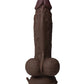 Shaft Flexskin Realistic Dildo | Mahogany Silicone 7.5" Big Dildo | Vibrating Dildo with Balls