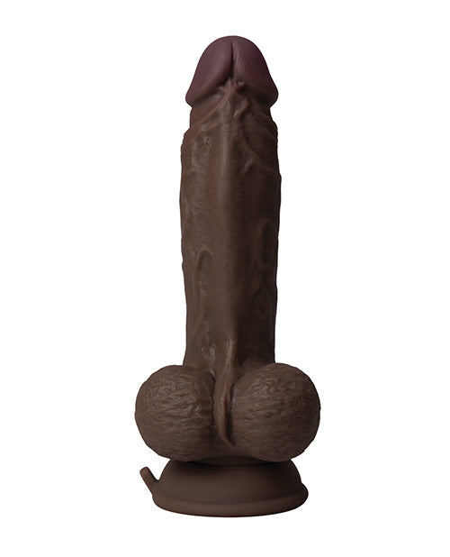 Shaft Flexskin Realistic Dildo | Mahogany Silicone 7.5" Big Dildo | Vibrating Dildo with Balls