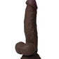 Shaft Flexskin Realistic Dildo | Side Curve Silicone Dildo | 8.5" Big Dildo | Vibrating Dildo with Balls