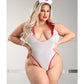 Play Pulse Check Collared Teddy w/Open Back, Pleated Skirt, Medic Hat & Pasties Red/White 3X/4X