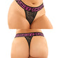 Vibes Buddy Pack Thicc Athletic Mesh Boy Brief & Lace Thong Black/Pnk QN