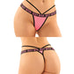 Vibes Buddy Sexy Bitch Lace Panty & Micro Thong Black/PNK L/XL