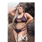 Vibes Fuckin' Perfection Cutout Bralette & Panty Black/Pink QN