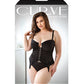 Curve Sloan Cropped Bustier Top & Panty Black 1X/2X