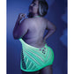 Glow Black Light Net Halter Dress Neon Green QN