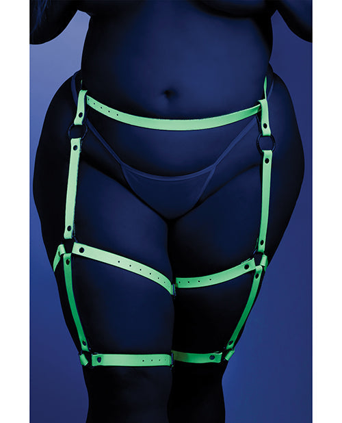 Glow Buckle Up Glow in the Dark Leg Harness Light Blue O/S