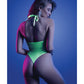 Glow Nocturnal Halter Teddy Neon Chartreuse L/XL