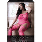 Sheer Fantasy To the Moon Multi Garter Bodystocking Neon Pink QN