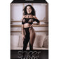 Sheer Fantasy Missing You Opaque & Net Off Should Top w/Leggings Black O/S