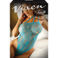 Vixen One Shoulder Stretch Lace Teddy Blue L/XL