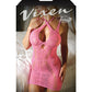 Vixen Multiway Strap Net Lace Dress Pink O/S