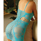 Vixen Stripe Pattern Net Dress Blue O/S