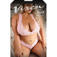 Vixen Sweetest Thing Lace Bralette & Pearl G-String Panty Light Pink QN