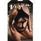 Vixen Nothing On You Seamless Cut-Out Teddy w/Removable Chain Accents - Black QN