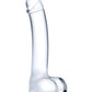 Glas 7" Big Dildo | Ribbed Tip Realistic Dildo | Curved Glass Dildo | G-Spot Large Dildo