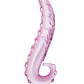 Glas 6" Big Dildo | Lick-it Glass Dildo | Curved Pink Dildo | Ridged Realistic Dildo