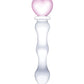 Glas 8" Big Dildo | Sweetheart Glass Dildo | Clear Pink Dildo | Heart Realistic Dildo | Large Dildo