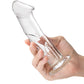 Glas 6" Big Dildo with Veins | Flat Base Realistic Dildo | Hand Blown Glass Dildo