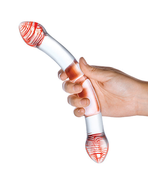 Glas Realistic Dildo | Red Head Double Sided Dildo | Clear Glass Dildo | Large Dildo | Best Dildo