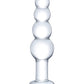 Glas 7.25" Glass Beaded Butt Plug - Clear