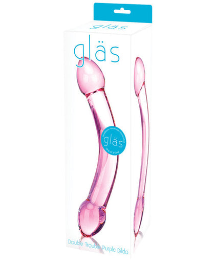 Glas Double Dildo | Trouble Glass Dildo | Purple Realistic Dildo | Clear Big Dildo | Large Dildo