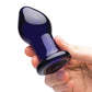 Glas 3.5" Rechargeable Vibrating Butt Plug - Blue