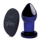 Glas 3.5" Rechargeable Vibrating Butt Plug - Blue