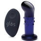 Glas 4" Rechargeable Vibrating Dotted G Spot/P Spot Plug - Blue