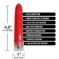 Pleasure Package I Didn't Know Your Size 4" Multi Speed Vibe  - Red